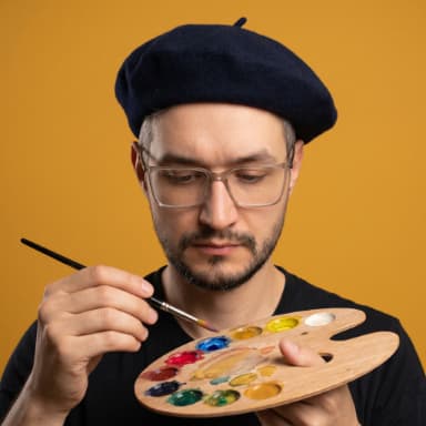 Paulo trabalhando em arte